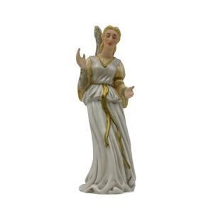 James Christensen Creche Angel Figurine Porcelain Gold Accents